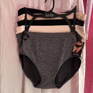 1x size Nicole Miller  New York Women's Panties Set seamless briefs5 pair New